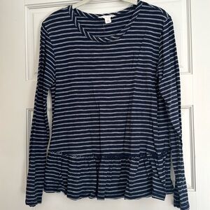 Caslon navy longsleeve tee, small